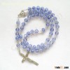 beaded crackle rosary round glass rosary prayer beads necklace
