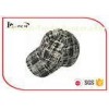 Black / White Canvas Flat Peak Baseball Caps Hats With Metal Buckle