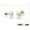 Freshwater pear stud earring,silver earring, pearl earring,pearl jewelry