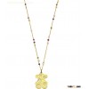 Famous brand stainless steel women famous brands teddy bear necklace