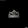 18K White Gold Filled Rhodium Custom Made CZ Tiara Princess Ring GY55R