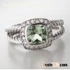David Yurman Designer Inspired Jewelry 7mm  Prasiolite Petite Albion Ring