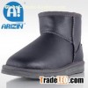 Fashion men leather boots with two-face sheepskin material