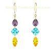 2012 hot selling 925 sterling silver dangle earrings, marked with 925, 9K / 0.375