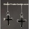 OEM / ODM custom handmade solid silver cz dangle earrings of classic style