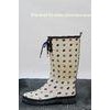 Printing Spring PU Half Rain Boots With Cotton Lining For Ladies