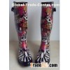 Cheap and Fashionable Women Rain Boots--Zebra