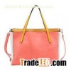 Ladies Tote bag made of PU,colour block,zip top closure,detachable shoulder strap