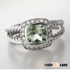 David Yurman 7mm  Prasiolite Petite Albion Ring