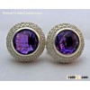 David Yurman 10mm amethyst earring