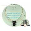 two-strand white freshwater pearl&purple crystal bridal necklace