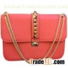 New Valentino Grande Lock Womens Bag with Peach Leather