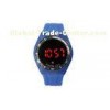 Blue Silicone LED Digital Wrist Watch Boys Sport Electronic Watch