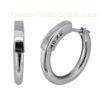 Succinct solid 925 sterling silver hoops earrings for women