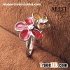 Fashion 925 Sterling Silver Flower Shape Color Enamel Ring Gift Design