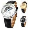 Stainless Steel Round Mens Automatic Watch Wrist , Skeleton Automatic Watch
