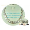 drilled natural purple freshwater coin pearl jewelry necklace