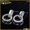 925 sterling silver jewelry making latest design cz round sterling silver stud earrings wholesale