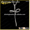 Wholesale cubic zirconia paved jewelry women beautiful 925 solid sterling silver Cross necklace pend