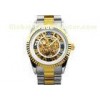 Stainless Steel Automatic Mechanical Watch Skeleton Dial , Men S Watch
