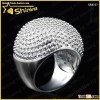 hot sale Christmas gift 925 sterling silver men's hiphop cz ring