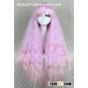 long Rhapsody lavender fade to pink curly wave cosplay wig