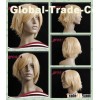short yellow synthetic wig