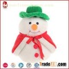 Small Cute White Green And Red Snowman