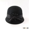 tweed black stylish floral bucket hat