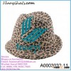 customized printed fashion fedora hats for ladies