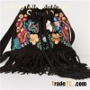 Embroider Leather Bucket Bag