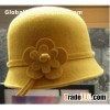 ladies cloche hat with flower
