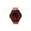 Unisex Silicone LED Watch Round Water Resistant Lithium Digital Watch