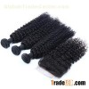 Kinky Curly 3 Bundles With Lace Closure