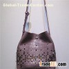 Diamond Leather Bucket Bag