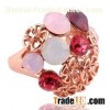 Luxurious opal flower ring