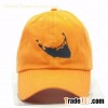 Yellow baseball needlepoint hat
