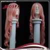 long wavy pink cosplay wig