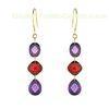 2012 hot selling yellow gold / silver antitarnish 925 sterling silver dangle earring