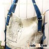 Pu Trim Canvas Tote