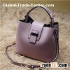 Turn Lock Leather Bucket Bag