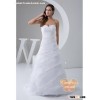 Hot Sale Elegant Wedding Dress Satin Organza and Prosperous Cotton