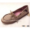 flat canvas bow lace flat shoes for women