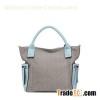 Pu Trim Fabric Tote