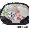Silk Print Leather Clutch