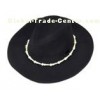 Fashion Women Noble Ladies Wool Felt Fedora Hat with Pearl Round