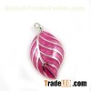 Epoxy Red Leaves Crystal Pendant