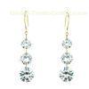 Egegant and dazzling 925 sterling silver dangle earring with shiny round cz stones