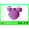Eco-friendly Small Purple Silicone Pouch Wallet Waterproof / Corrosion Resistance