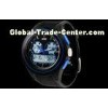 Lady Round Multifunction Analog Digital Wrist Watch With Hourly Chime